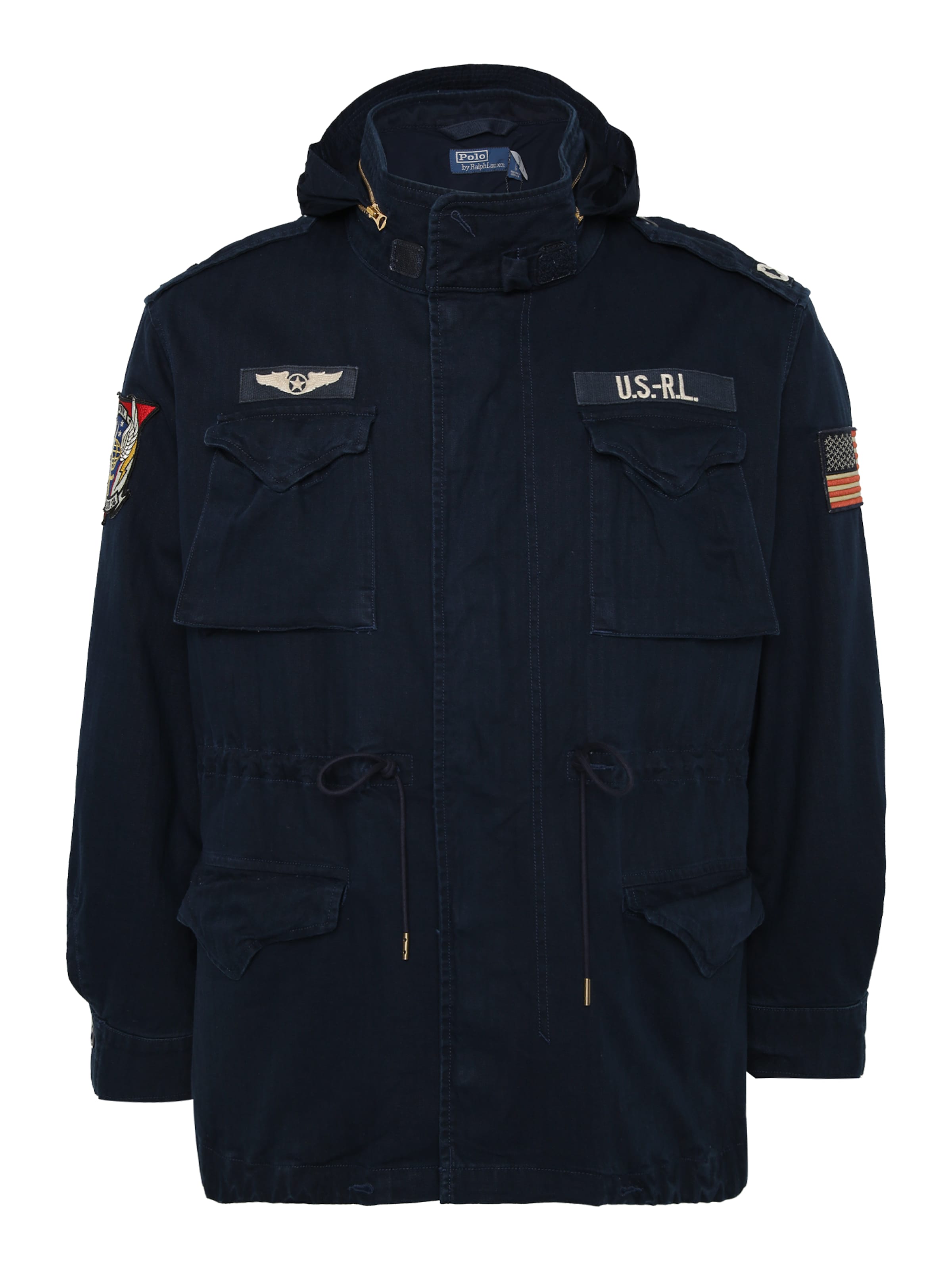 Polo Ralph Lauren Big & Tall Φθινοπωρινό και ανοιξιάτικο μπουφάν σε μπλε: μπροστά