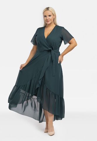 Karko Evening Dress ' GRACE ' in Green: front