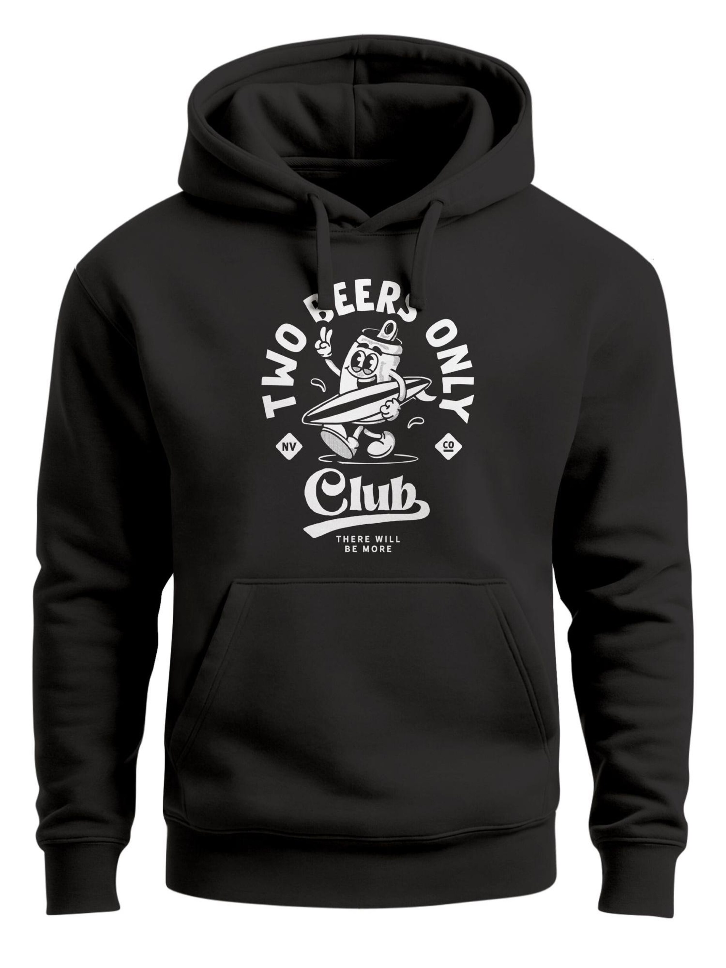 Neverless Sweatshirt 'Two Beers only' in Black: front