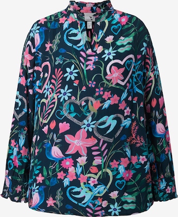 Ulla Popken Bluse in Blau: Vorderseite