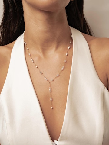 Chaîne 'Cluster Pearl Y Chain' Hey Happiness en or : devant