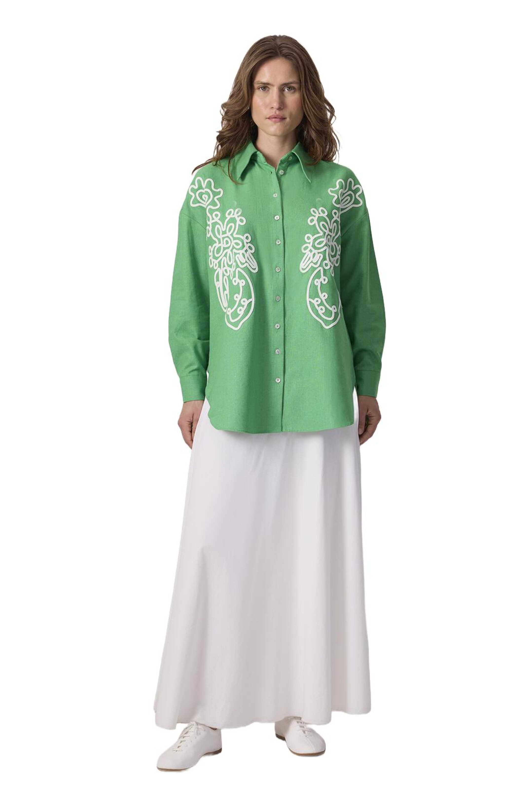 Touche Prive Shirt in Grün: Vorderseite