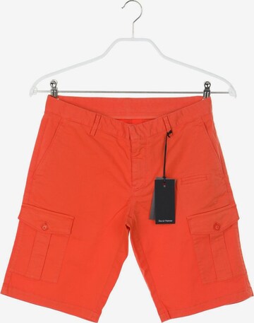 DAVID NAMAN Shorts in 29-30 in Orange: front