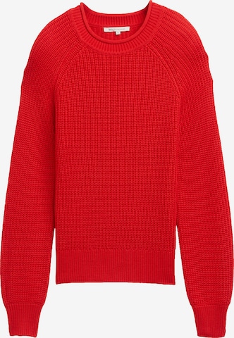 TOM TAILOR DENIM Sweater in Red: front