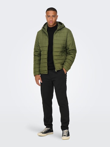 Only & Sons Between-Season Jacket 'Bron' in Green