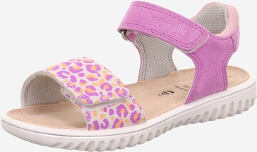 SUPERFIT Sandal 'SPARKLE' i lila: framsida