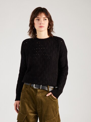 Pull-over Sublevel en noir : devant