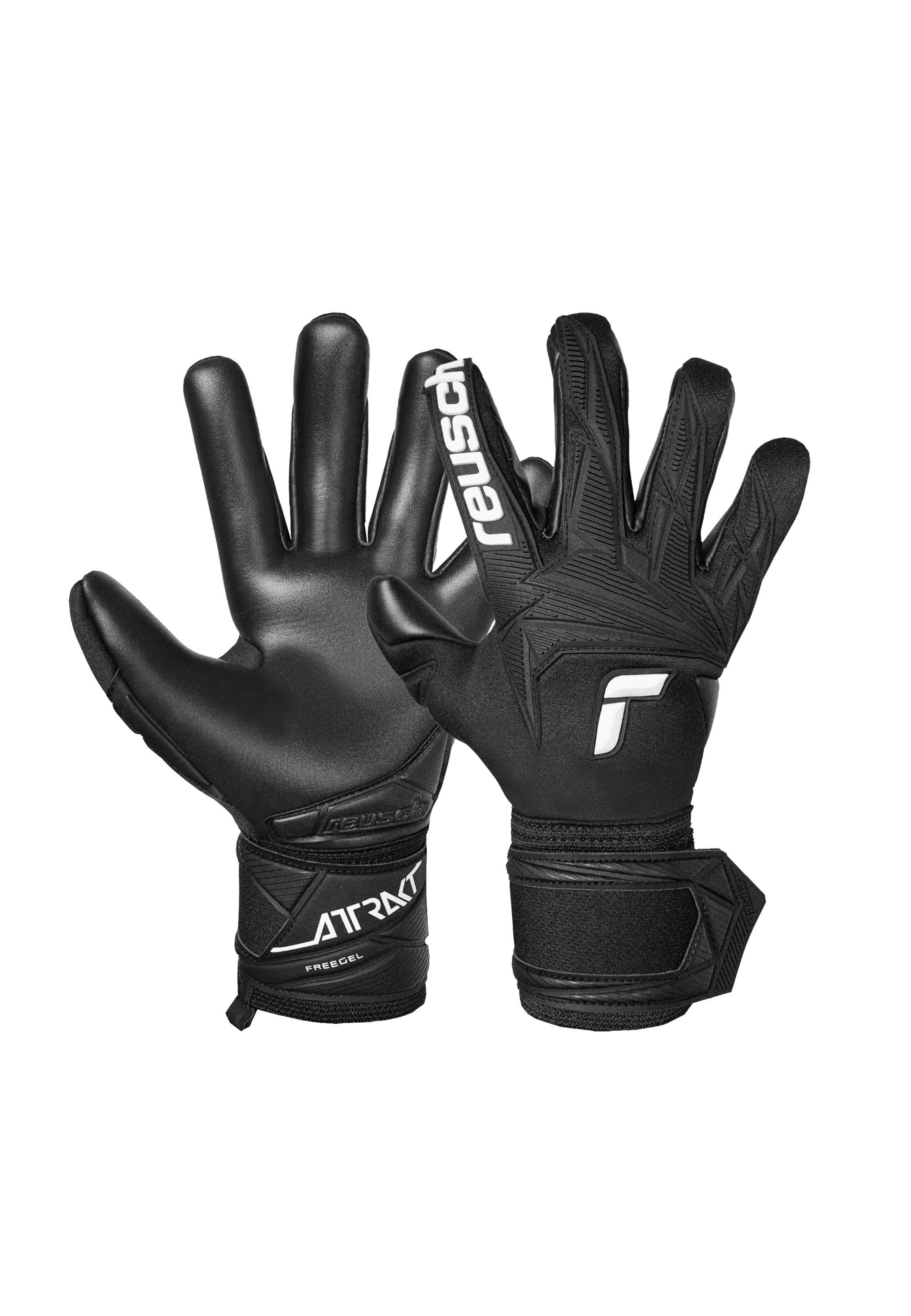 REUSCH Athletic Gloves 'Attrakt Freegel Infinity' in Black: front