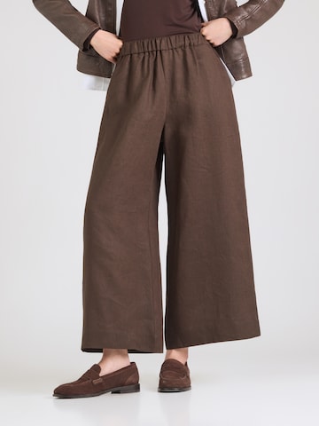 Wide Leg Pantalon 'CANNETI' MM by Max Mara en marron : devant