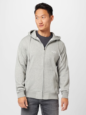 Veste de survêtement BILLABONG en gris : devant