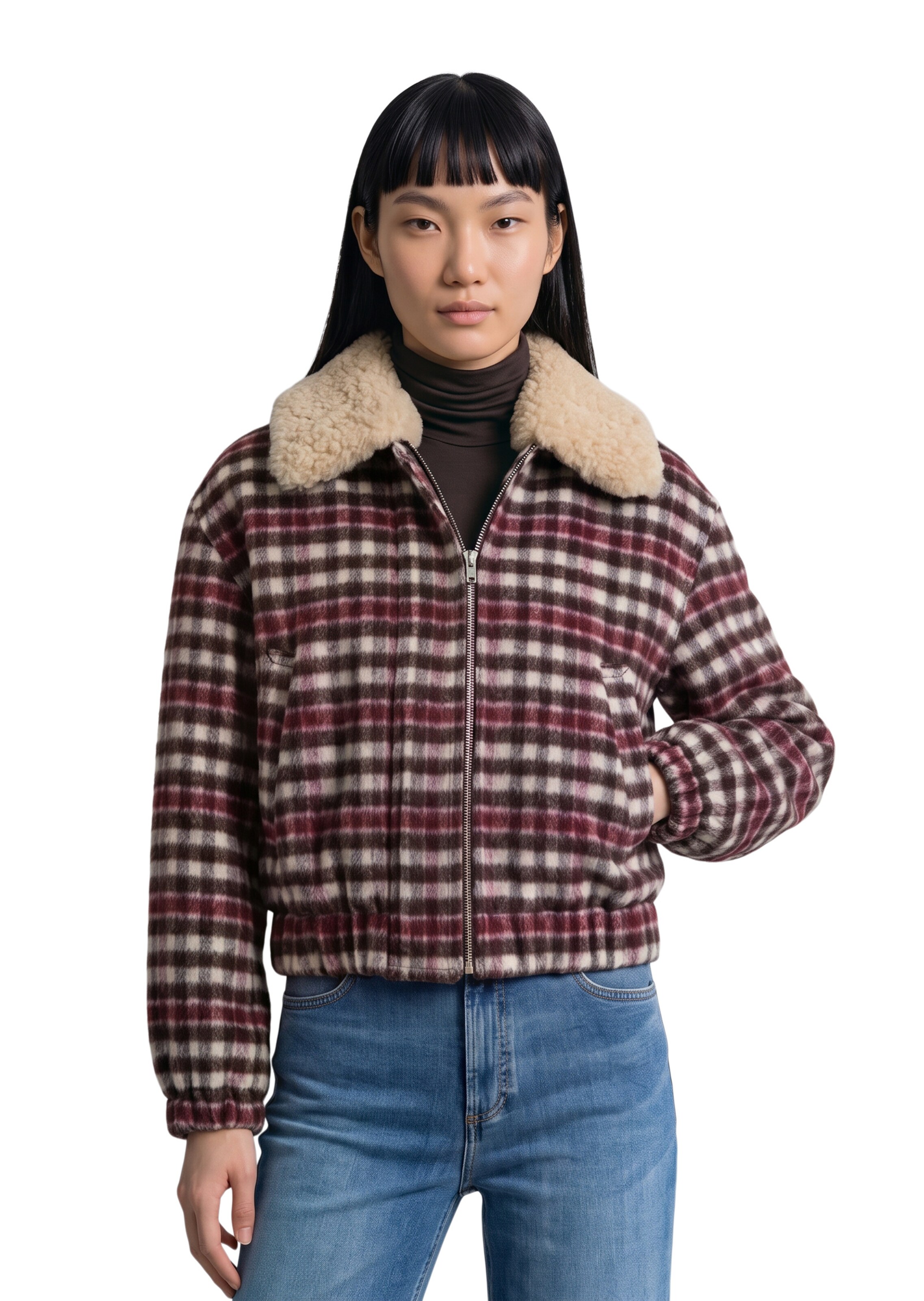Marc O'Polo DENIM Between-season jacket in White: front