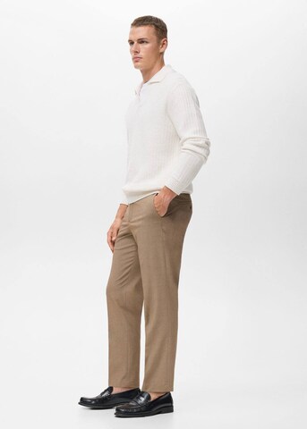 MANGO MAN Slimfit Hose 'Bologna' in Beige