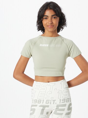 GUESS - Camisa funcionais 'CATHLEEN' em verde: frente