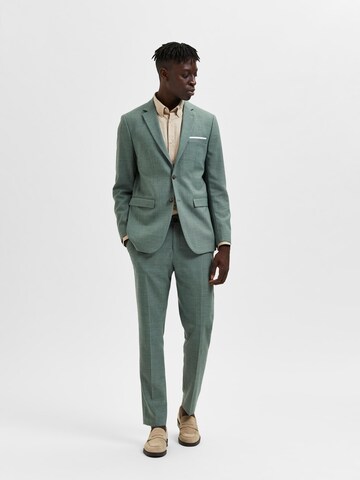 Coupe slim Veste de costume 'SLHOasis' SELECTED HOMME en vert