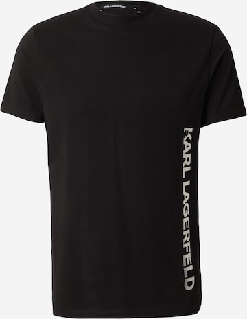 juoda Karl Lagerfeld Marškinėliai: priekis