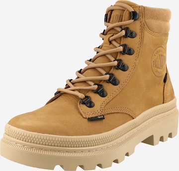 Palladium Lace-Up Boots in Brown: front