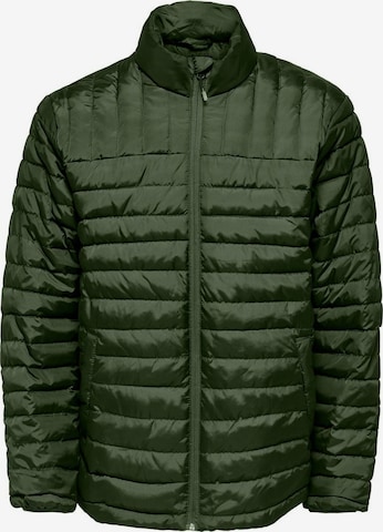 Veste mi-saison Only & Sons en vert : devant