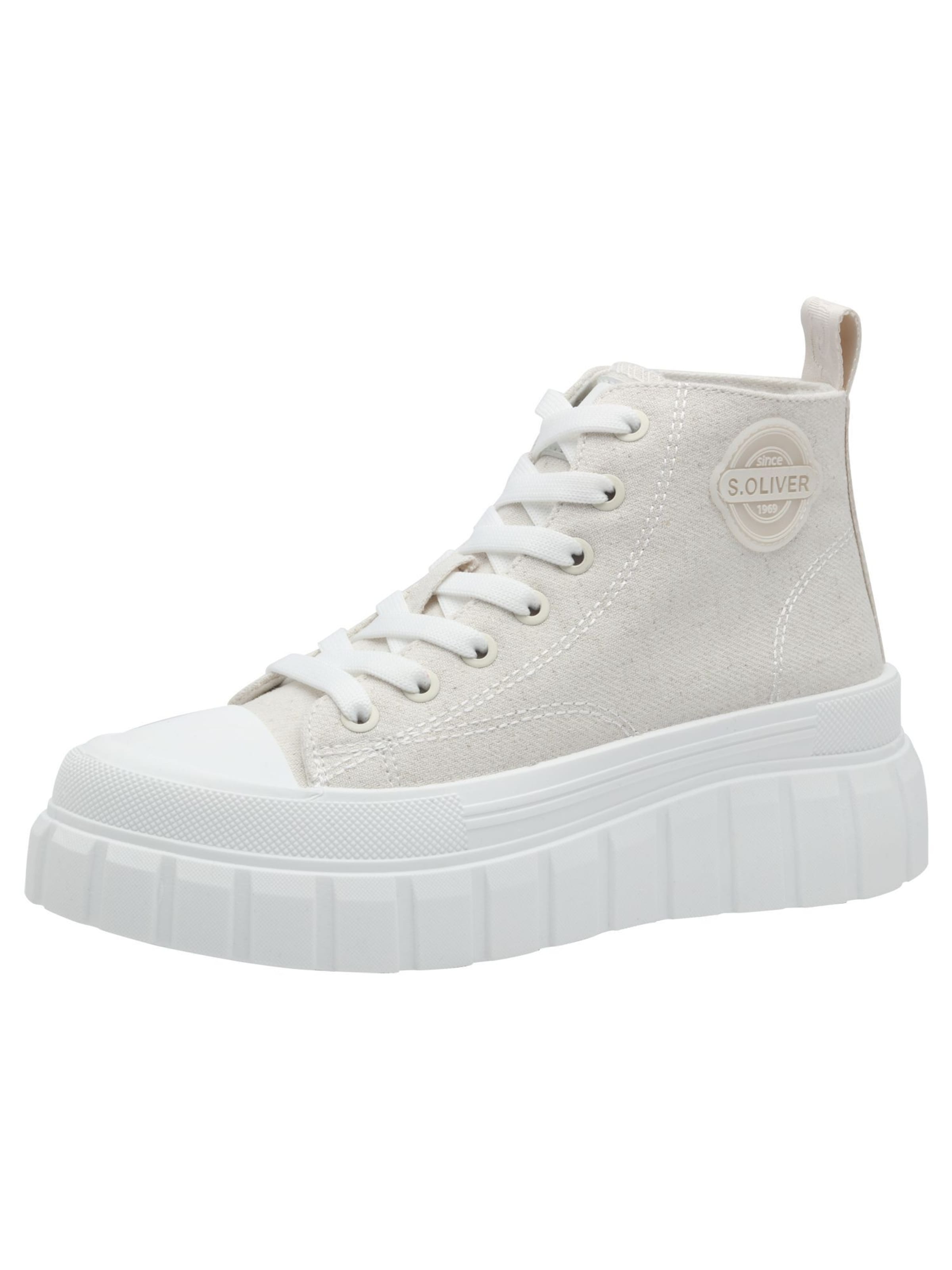 Sneaker alta di s.Oliver in beige: frontale
