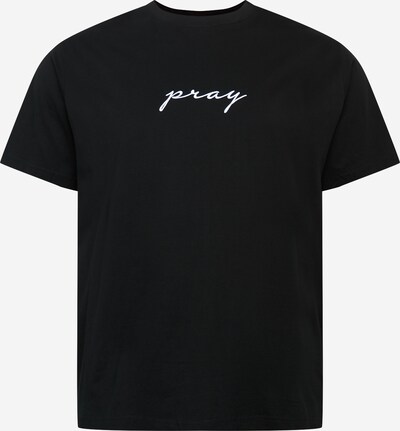 Mister Tee Plus Size Särk 'Pray' must / valge, Tootevaade