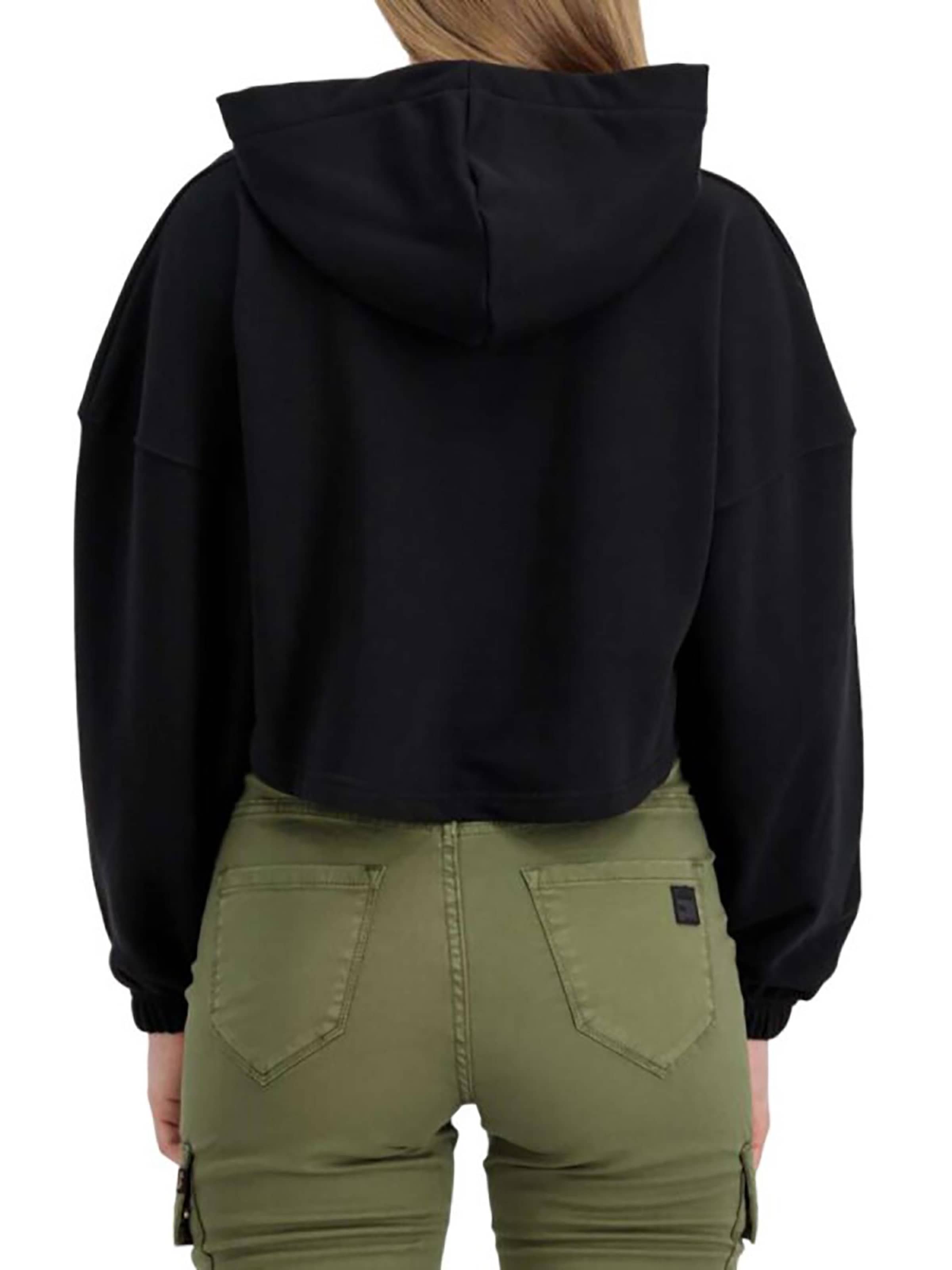 ALPHA INDUSTRIES Sweatshirt 'Crystal COS' in Black