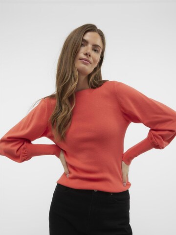 VERO MODA Sweater 'Holly Karis' in Orange