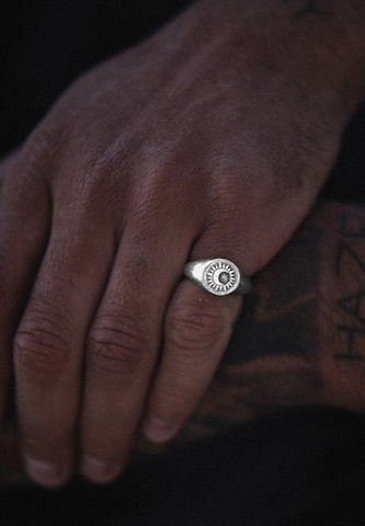 Haze&Glory Ring 'Sacred Sun' in Silber: Vorderseite