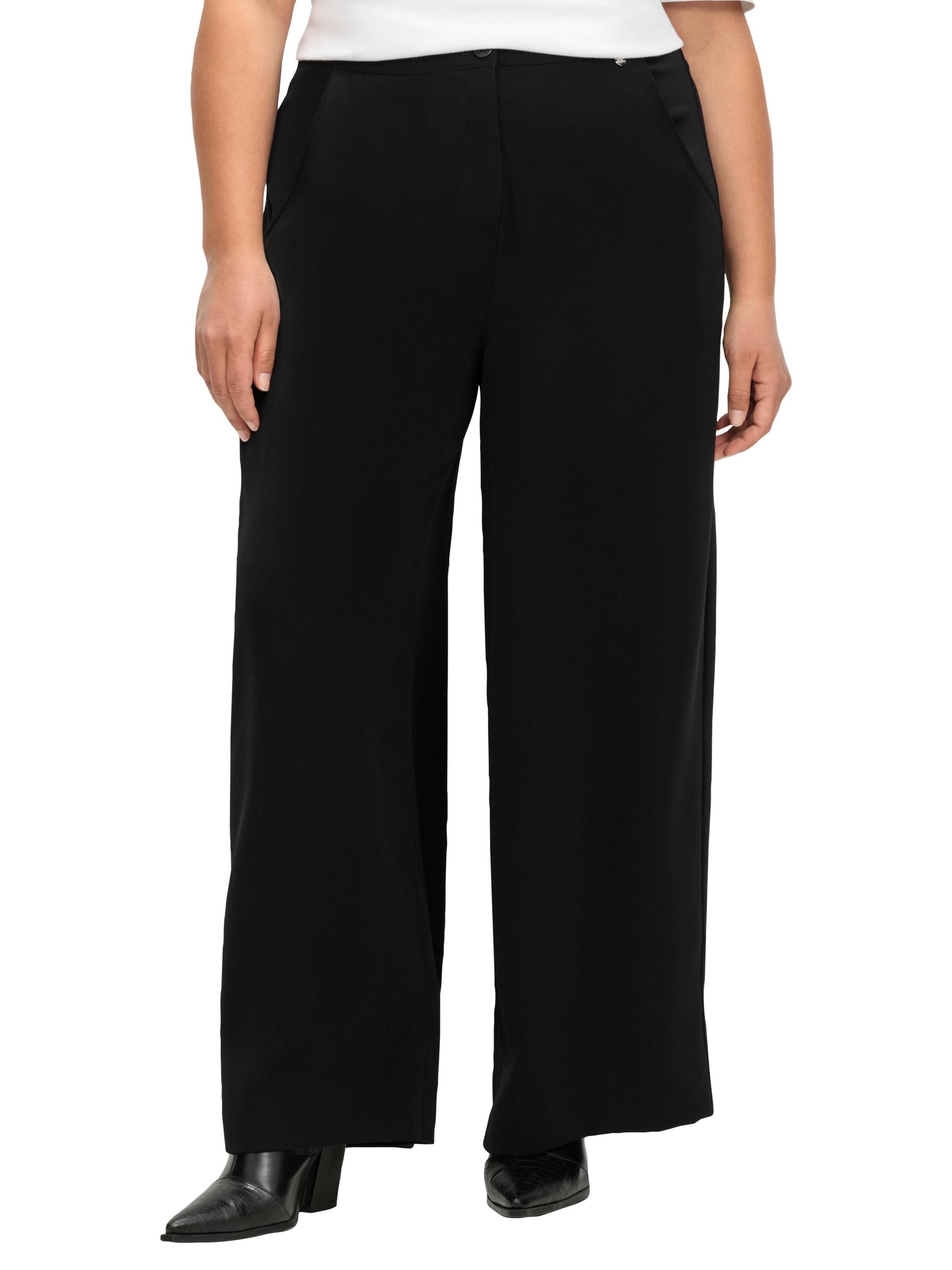 SHEEGO Широкий Штаны 'Ella' в Черный: спереди