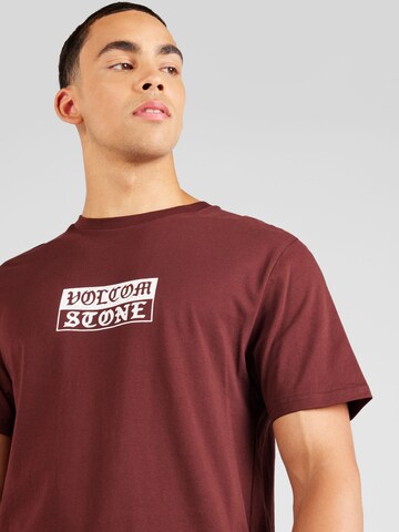 Volcom T-Shirt 'GLOBSTOK' in Braun