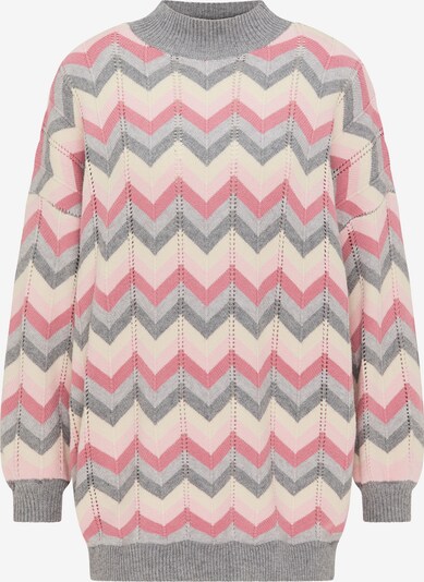 myMo NOW Pullover in opal / graumeliert / rosa / rosé / naturweiß, Produktansicht