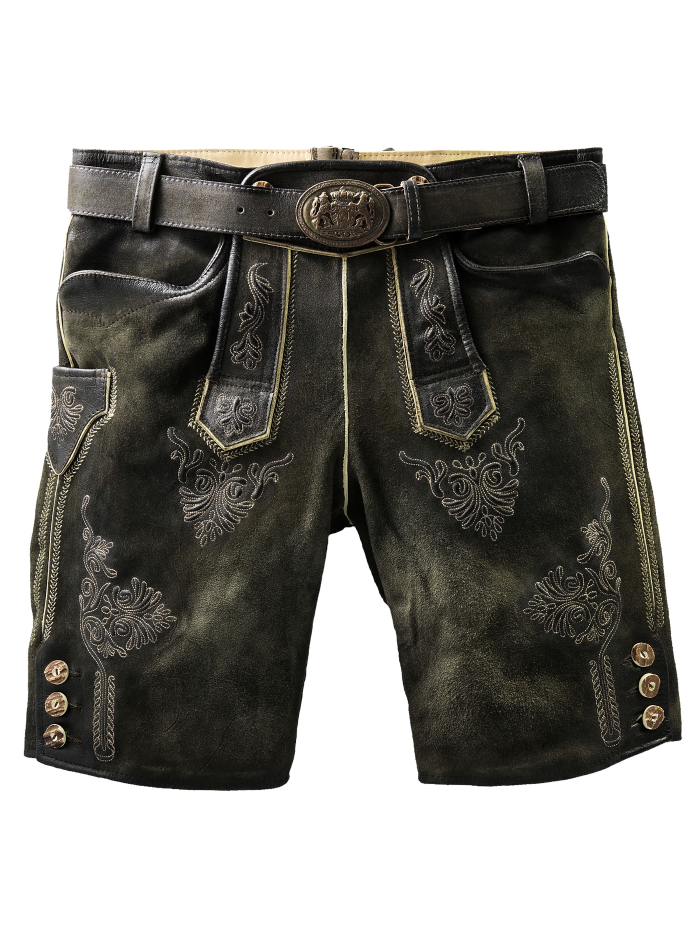 Country Maddox Regular Trachtenshorts 'Ammersee' in Braun: Vorderseite