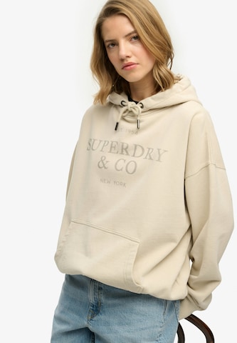 Superdry & Co Sweatshirt 'Luxe Casual' in Beige