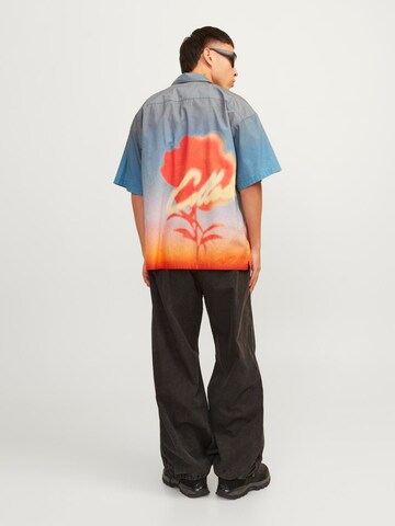 JACK & JONES Comfort fit Overhemd 'Jcobloom' in Blauw