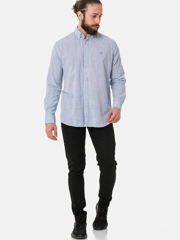 Coupe slim Chemise 'CH199' CIPO & BAXX en bleu