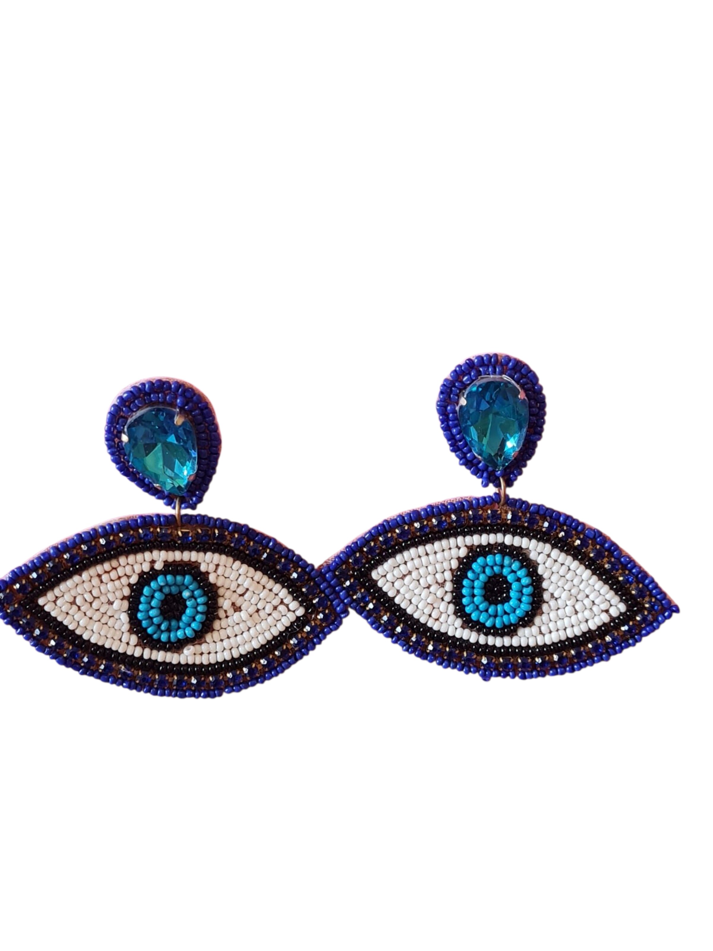 PfauGermany Earrings 'Evil Eye' in Blue