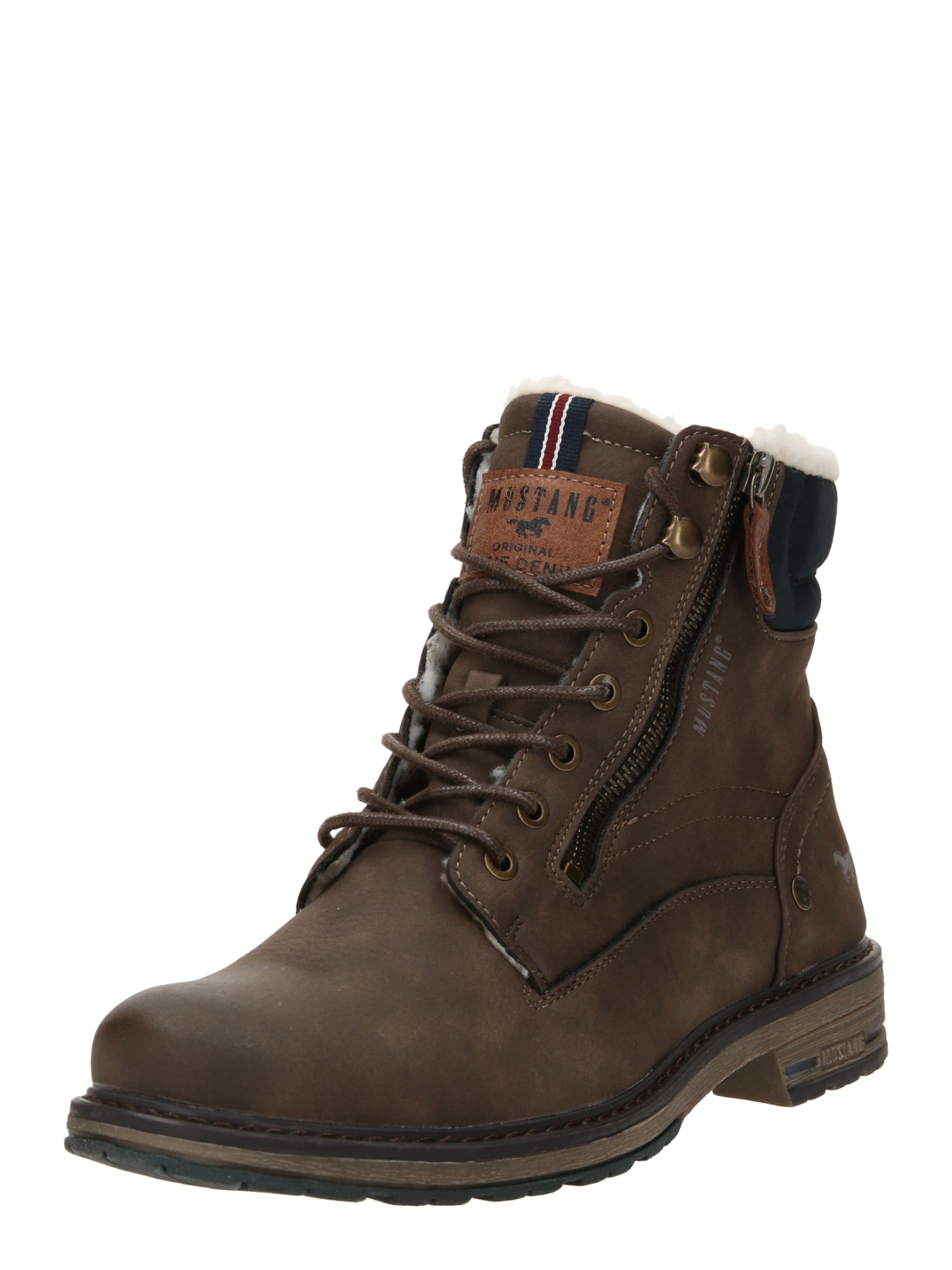 MUSTANG Veterboots in Bruin: voorkant
