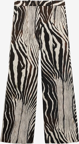 MANGOWide Leg/ Široke nogavice Hlače s naborima 'Wild' - smeđa boja: prednji dio