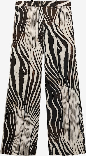 MANGO Hlače s naborima 'Wild' u svijetlobež / smeđa / tamno smeđa, Pregled proizvoda