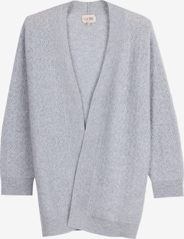 GOBI Cashmere - Cárdigan 'Ajour Knit Open-Front Cashmere Cardigan' en gris: frente