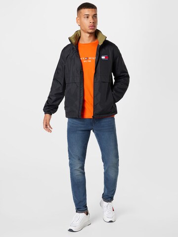 Tommy Jeans Between-season jacket 'Yoke' in Black