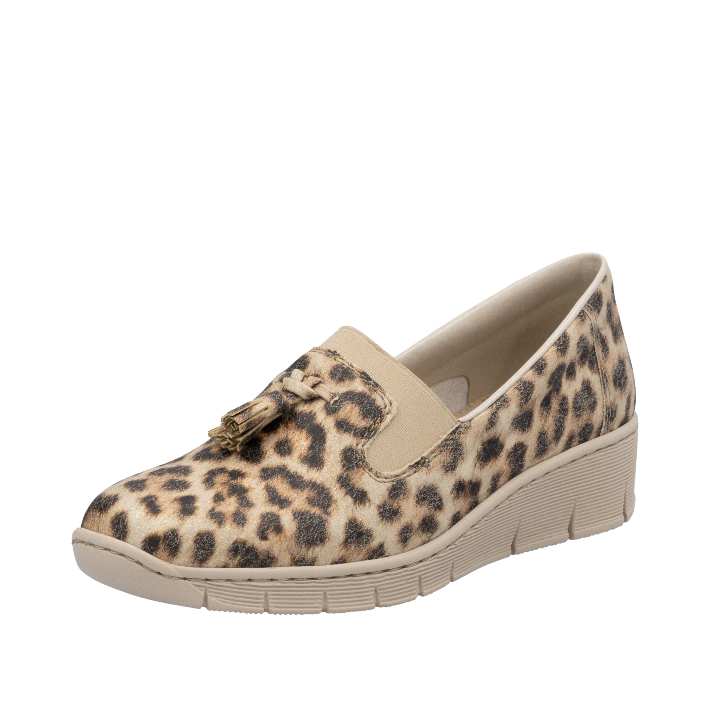 Rieker Classic Flats in Beige: front