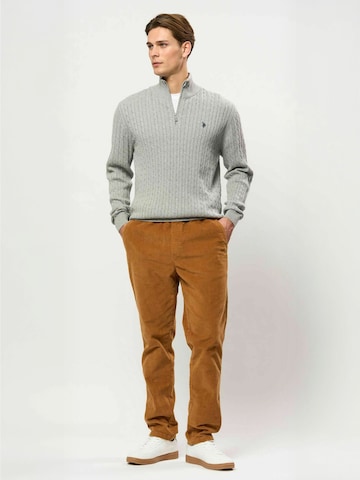 U.S. POLO ASSN. Neulepaita ' UMRomeo Half-zip ' värissä harmaa