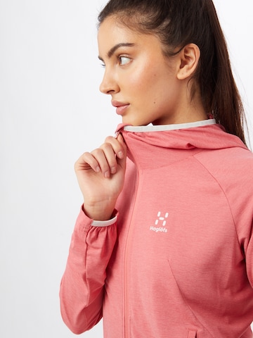 Haglöfs Sports sweat jacket 'Mirre' in Pink