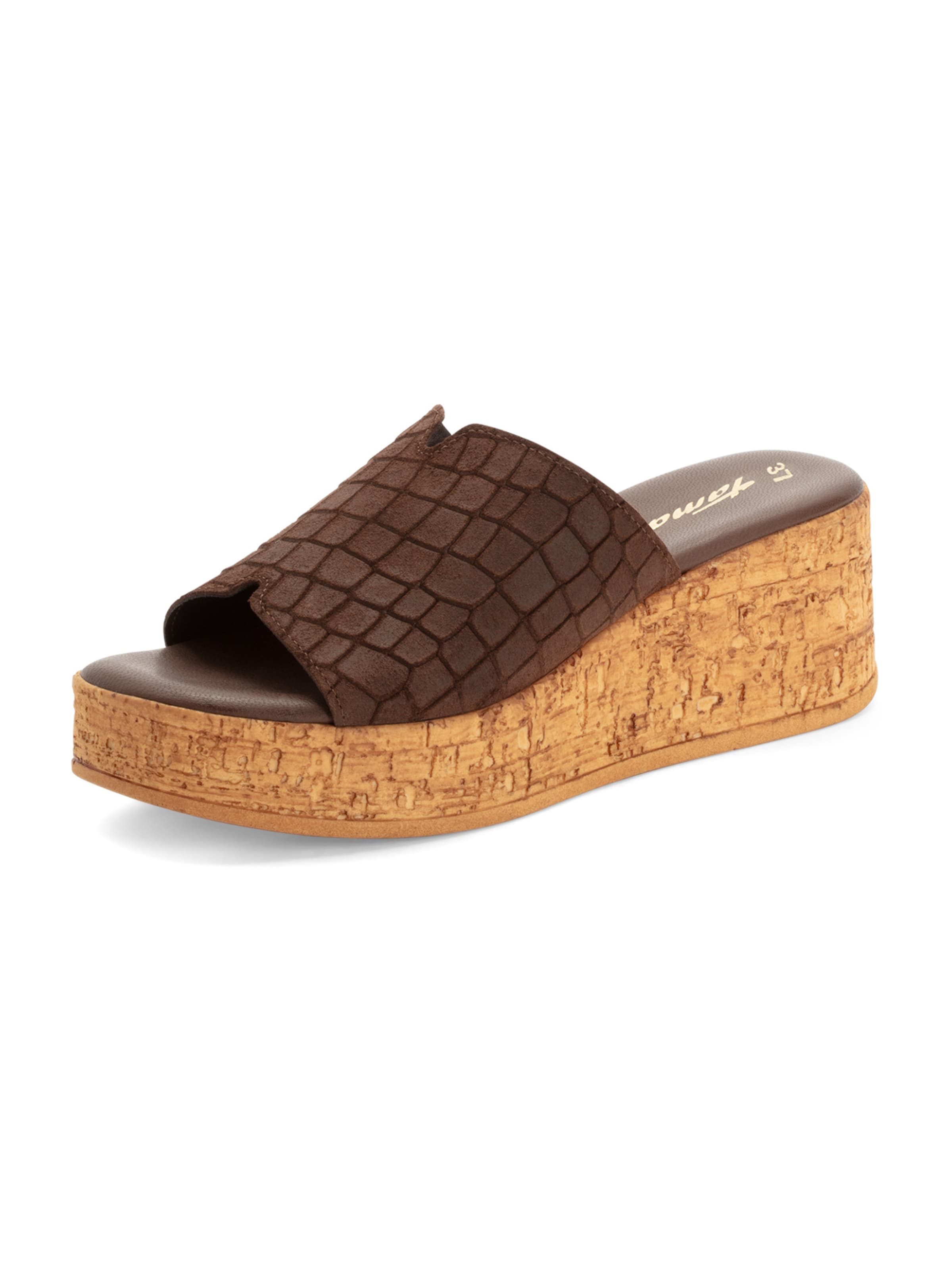 Tamaris Klapki w kolorze brązowy: przód