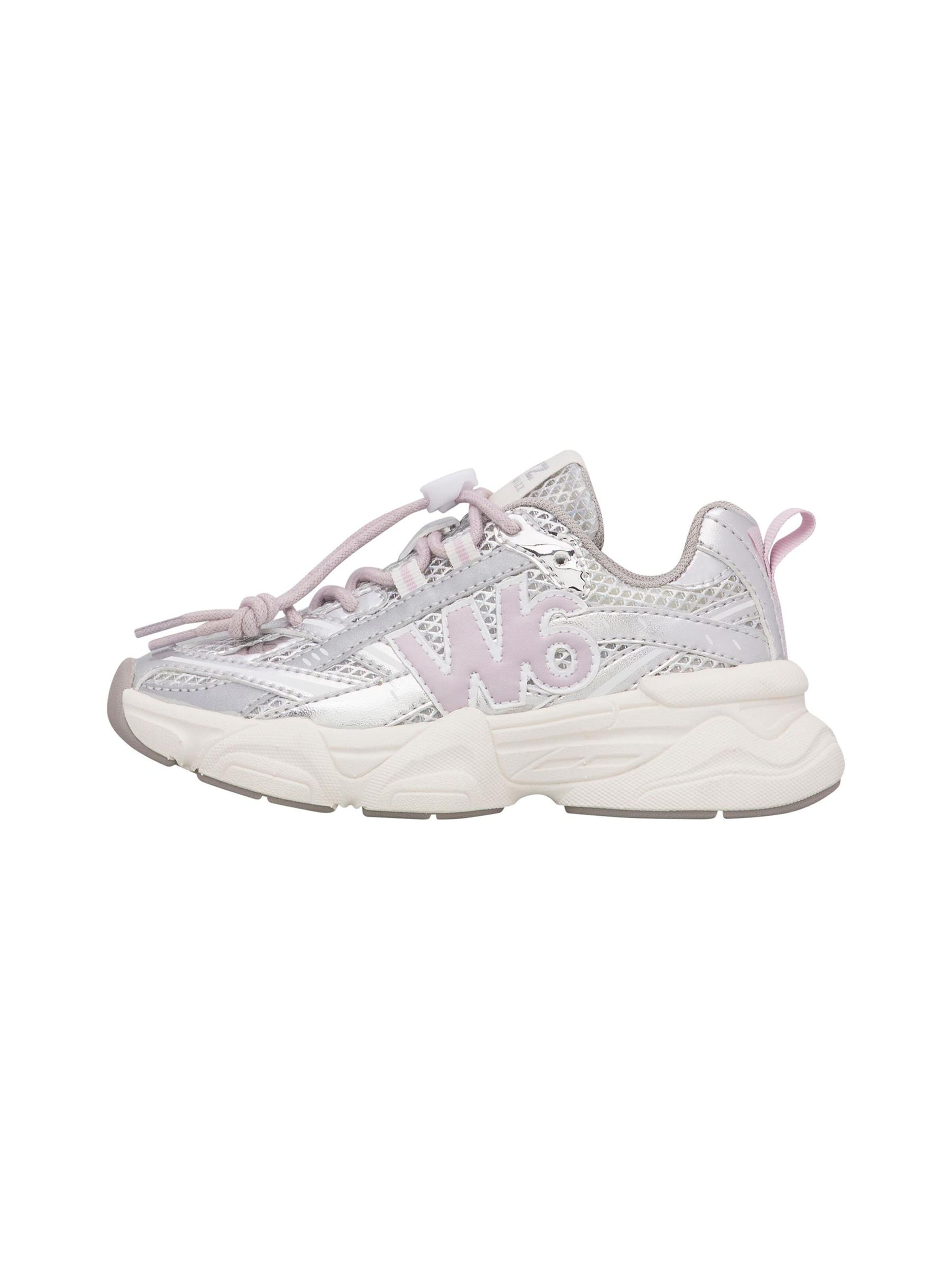 W6YZ Sneakers 'LUCKY-J.' in Zilver: voorkant