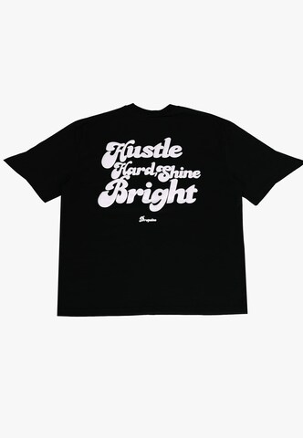 Dropsize Shirt 'Hustle Hard' in Zwart