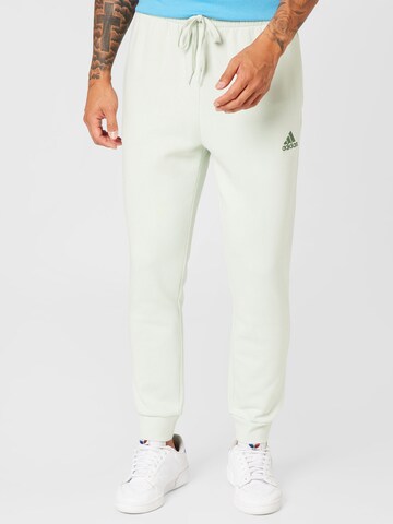 ADIDAS SPORTSWEAR Tapered Workout Pants 'Essentials' in Green: front