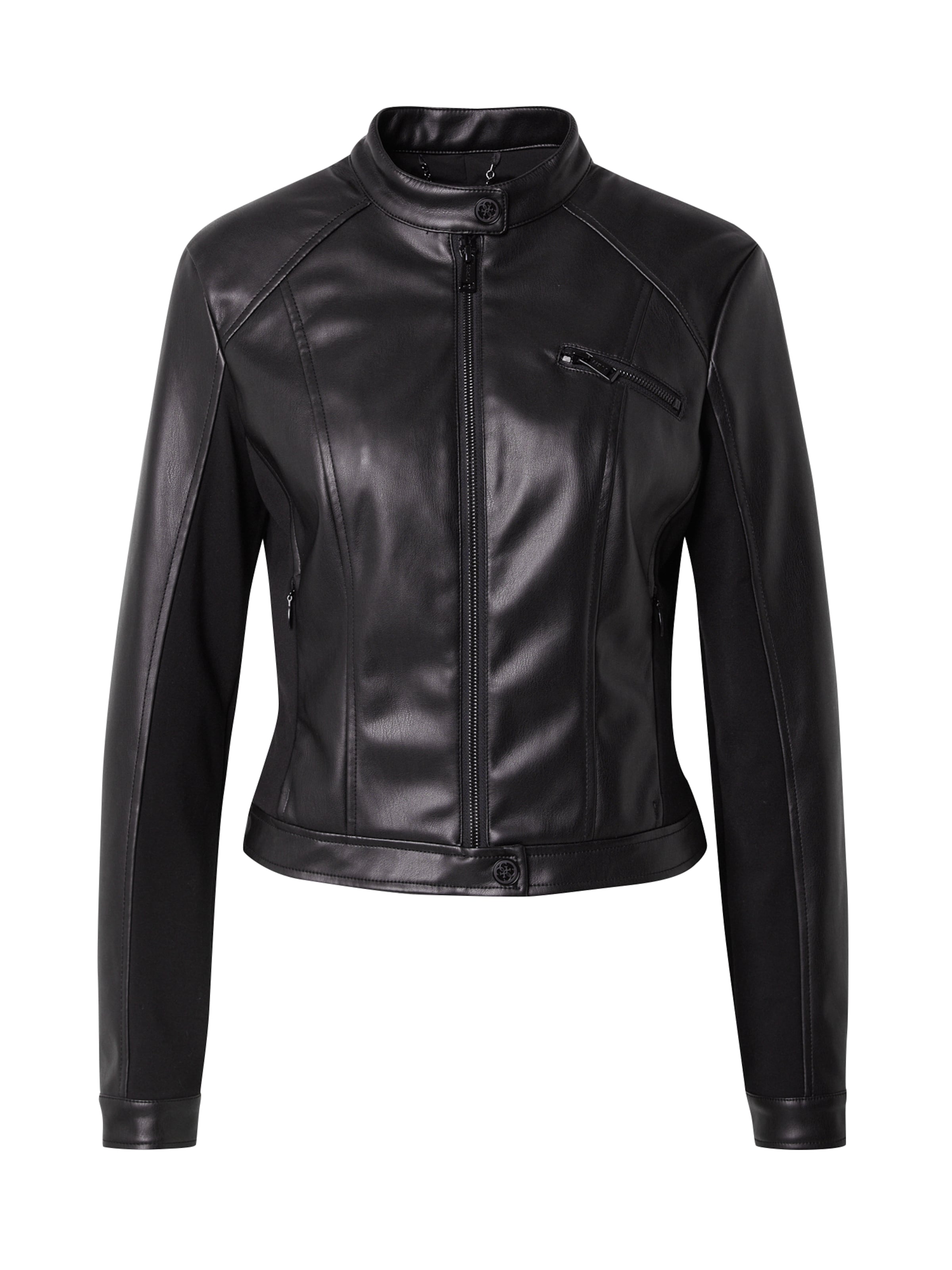 GUESS Преходно яке 'NEW FIAMMETTA' в черно: отпред