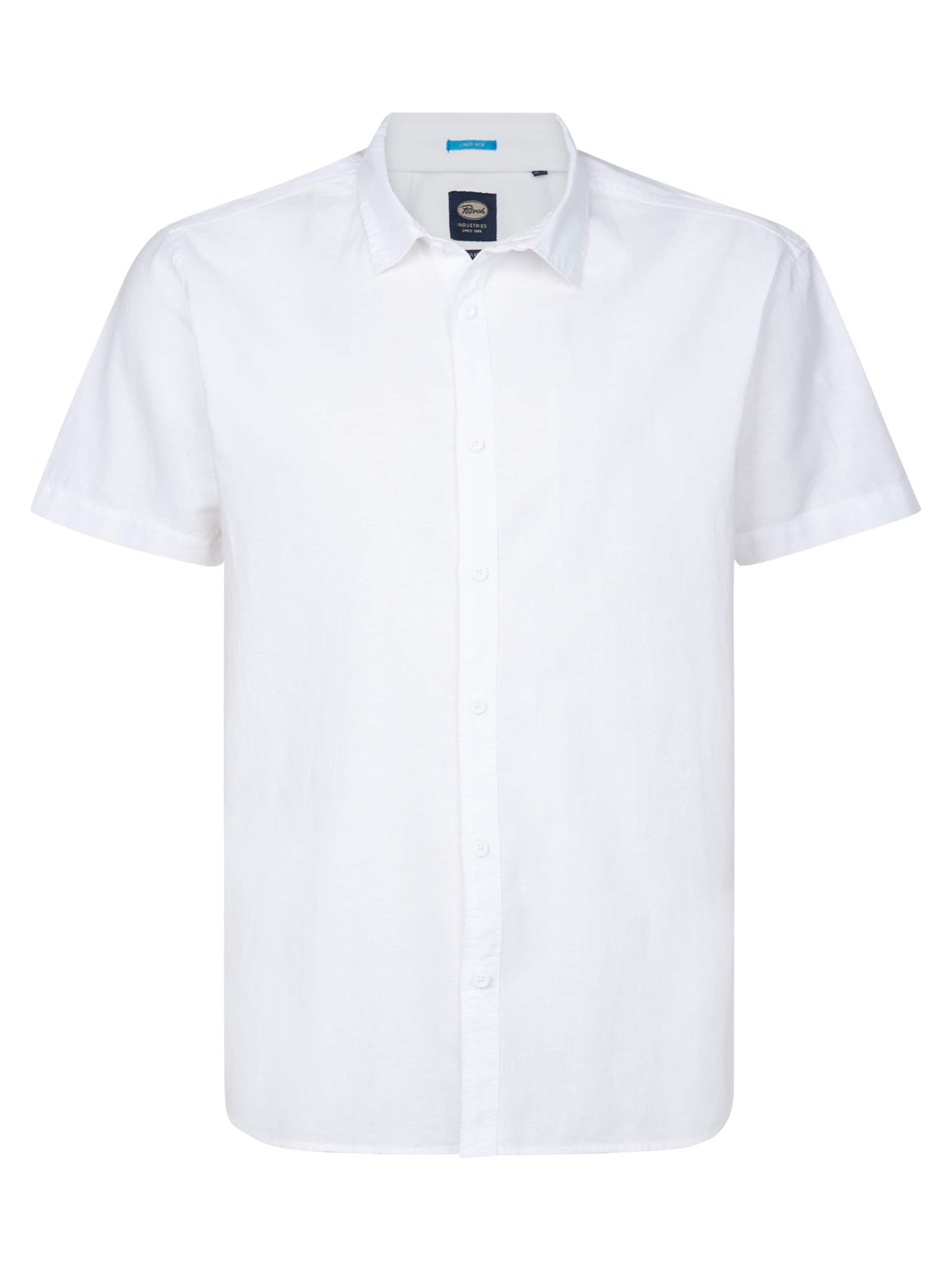 Petrol Industries Πουκάμισο 'Mahiway' σε λευκό: μπροστά