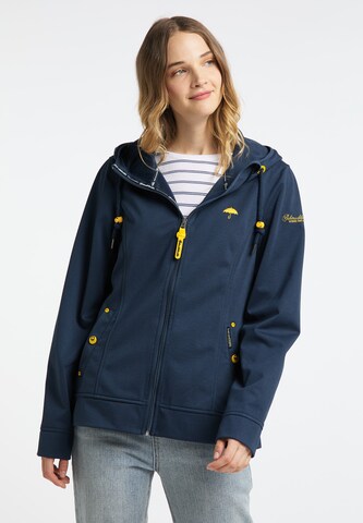 Veste fonctionnelle ' kianna' Schmuddelwedda en bleu : devant
