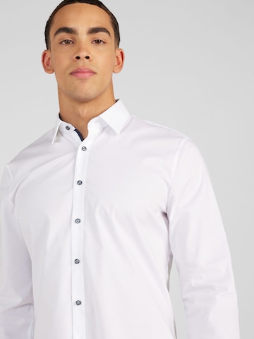 OLYMP Slim fit Button Up Shirt 'No. 6 Six' in White